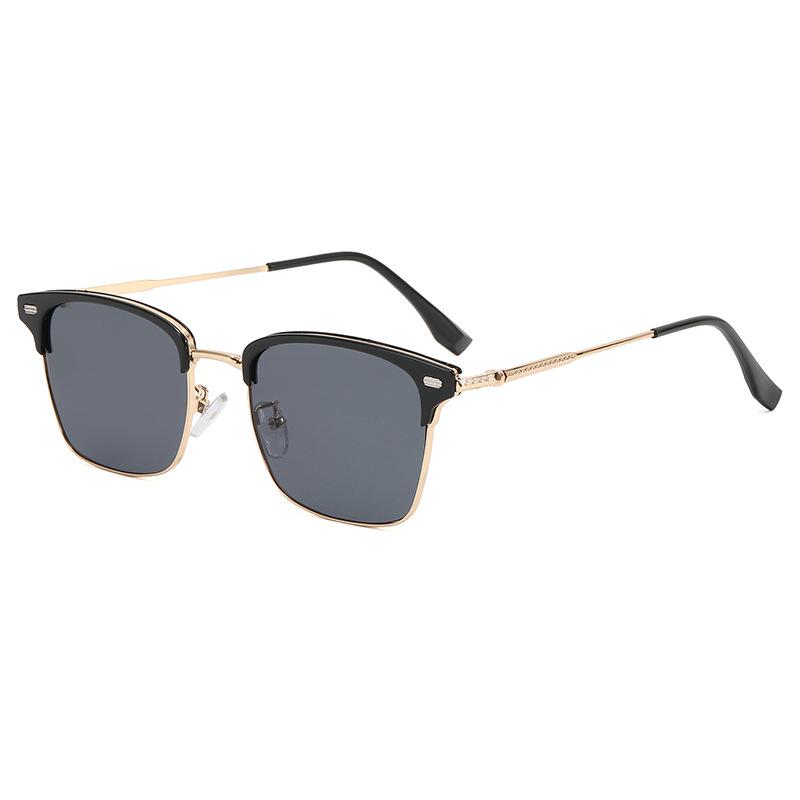Vintage Semi Rimless Sunglasses Women Anti Reflective UV Protection for Driving Hiking Outdoor Activities