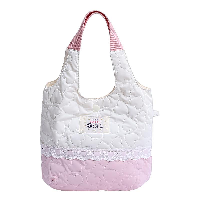 Летняя мода маленькая сумка женская любовь ромб большая вместимость повседневная портативная сумка-тоут