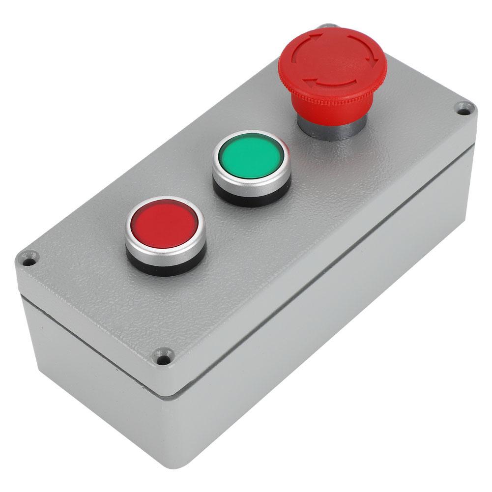 Box Aluminum Alloy 3 Button Control   Box IP66 Dustproof Waterproof 175x80x55