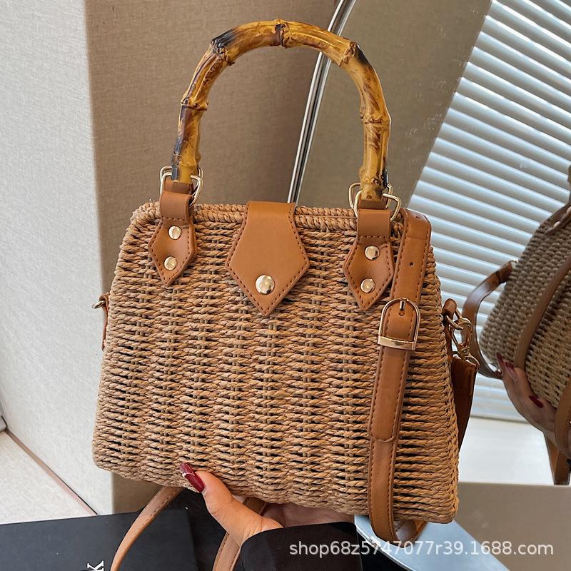 Popular Popular Niche Design Straw Woven Bag New Women's Bag Popular Versatile Messenger Bag Handbag Woven Leisure Bag
