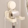 No-Punch Wall Mounted Powerful Suction Cup Hair Dryer Shelf