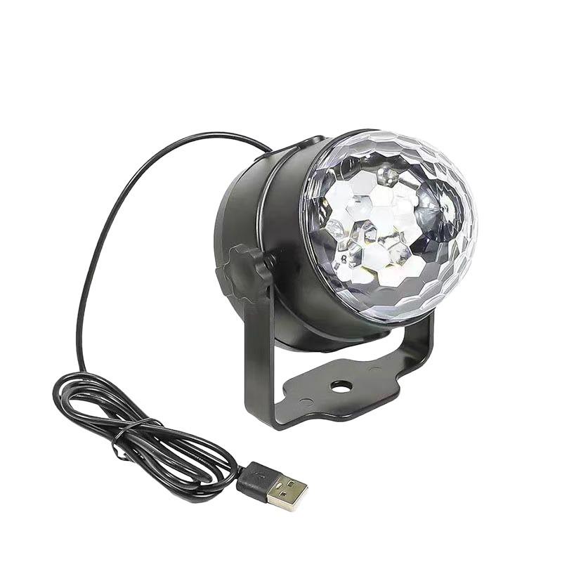 USB Magic Rotating RGB Disco Ball Light for Parties, Bars, and Christmas Decorations