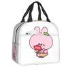 Custom Asamimichaan Anime Cartoons Asamimi Insulated Lunch Bags for Women Resuable Thermal Cooler Bento Box Work School Travel