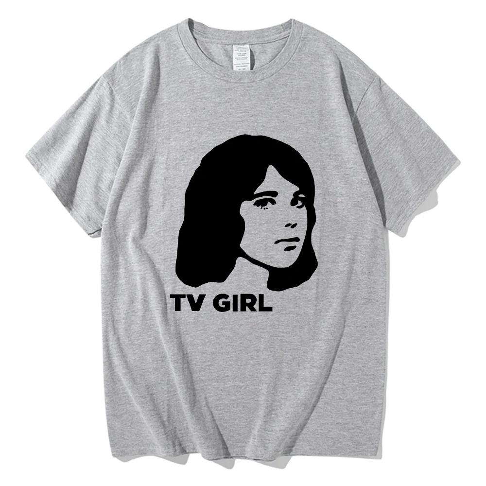 Summer Men's TV GIRL Band Printed T-shirt, 100% Pure Cotton Cartoon Harajuku Comfortable Clothing Top