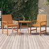 VidaXL Side Table, Coffee Table with Angular Legs, Garden Furniture Patio Terrace Lawn Outdoor, Solid Wood 362229