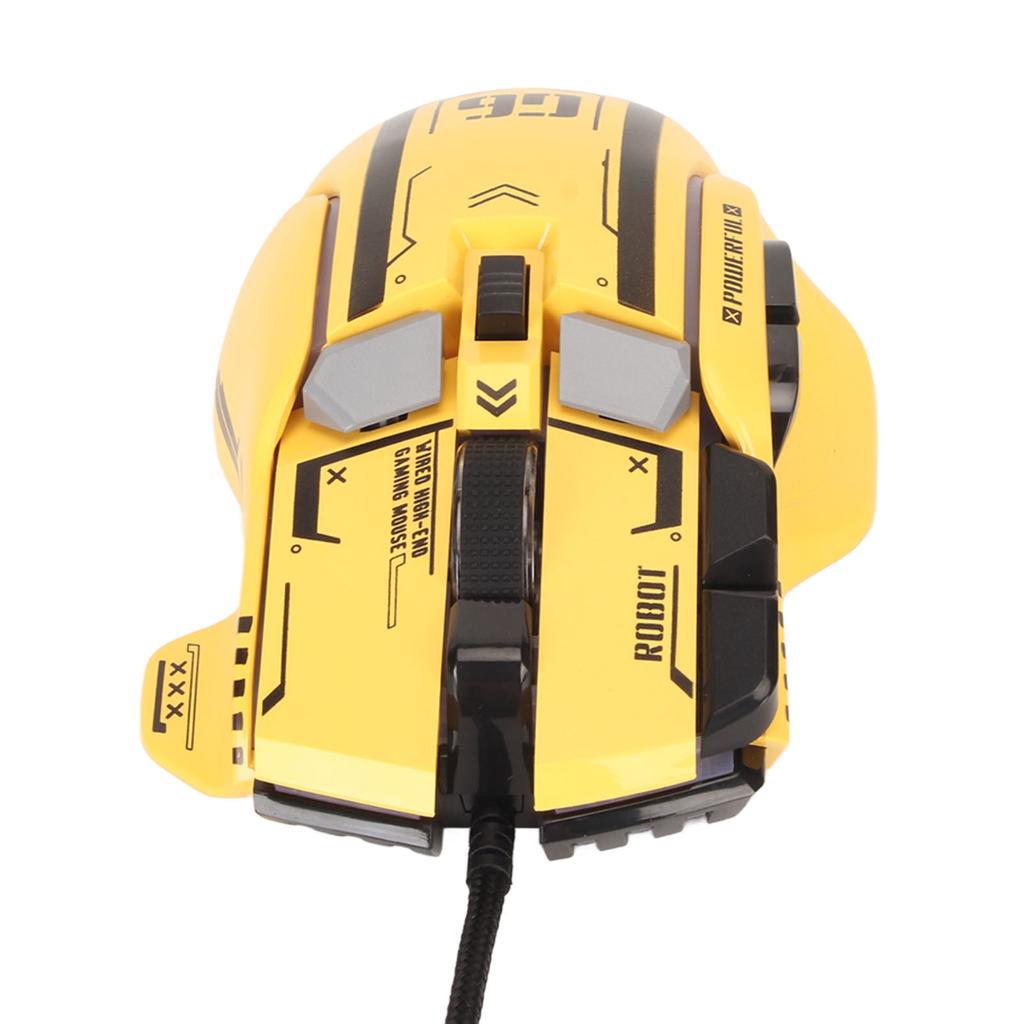 Wired Gaming Mouse 10 Button Macro Programmable 13 RGB Lighting Modes 6 Speed 12800dpi Wired RGB Gaming Mice