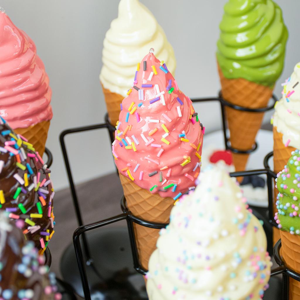 1-piece Set, Simulated Sauce Coated Plastic Ice Cream Model, Ice Cream Shop Display Prop, Photography Stage Prop