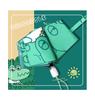 Cartoon Mini Sun & Rain Five-Fold Umbrella for Women - Portable, Sunscreen, and Dual-Use
