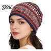 Versatile Lazy Style Hair Tie Women's Geometry Print Slouchy Hat Casual Soft Stretch Skull Colorful Geometric Pattern Hat Cap Warm Cancer