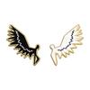 Elegant Black And White Wing Shaped Brooch Charming Geometric Angel Pin Accessory For All