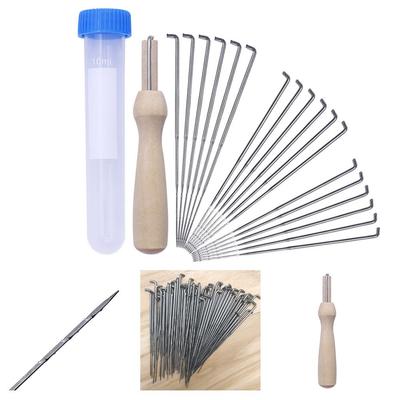 Sello de Madera Set de Agujas de Fieltro de Lana 7.9cm Nuevo