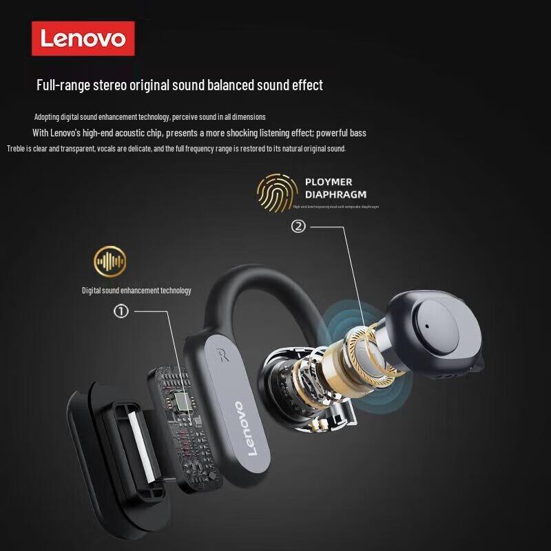 Lenovo LP76B Bone Conduction Bluetooth Ear-hook Headphones
