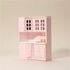 1/12 Dollhouses Kitchen Cabinet Miniature Furniture with Sink Craft Project Model Kitchen Room Scene Decorative Accessory
