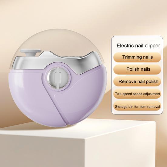 2-In-1 Multi-functional Electric Nail Adults Seniors Trimmer 2 Speed Automatic Nail Clipper Kids Baby Manicure Grinding