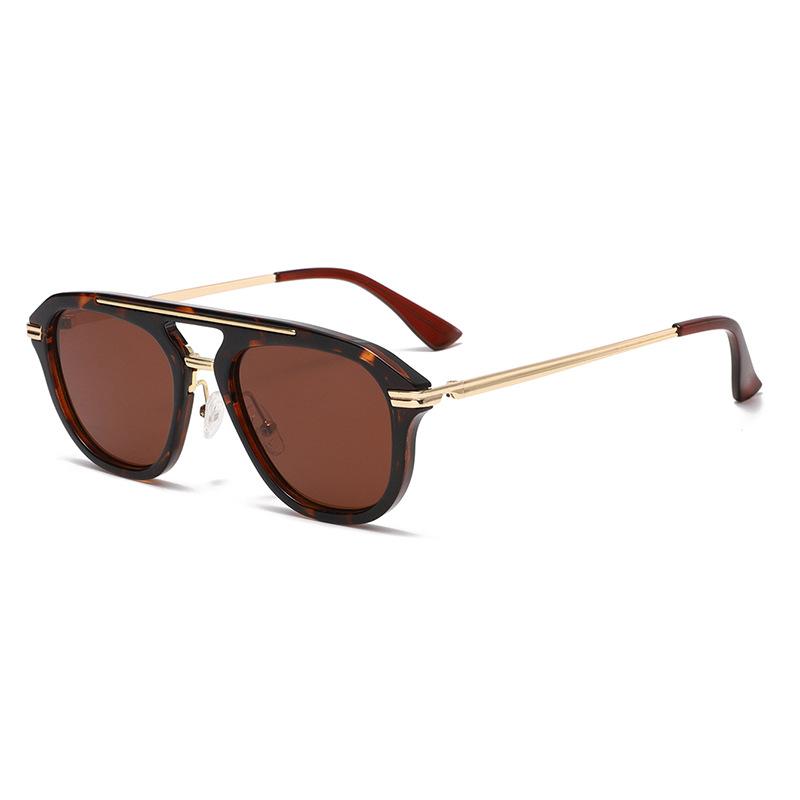 3502 Fashion Pilot Sunglasses for Men Women, Retro Double Bridge Sun Glasses, Vintage Personalized Avaitor UV400 Shades 603384