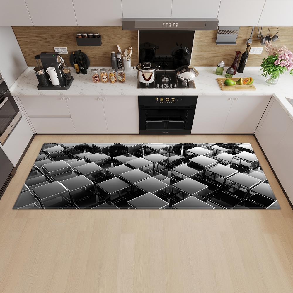 Modern Kitchen Mat Entrance Door Mat Bedroom Living Room Carpet Home Corridor Bathroom Non-slip Floor