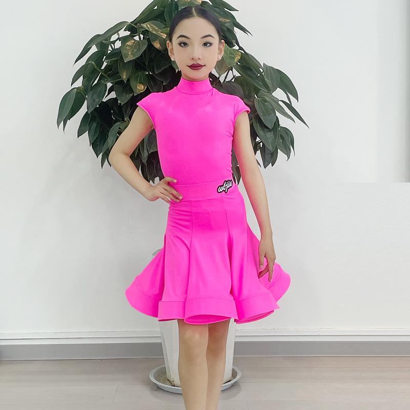 W69 Professional Latin Dance Dress for Girls - 2025 Exam Competition Standard