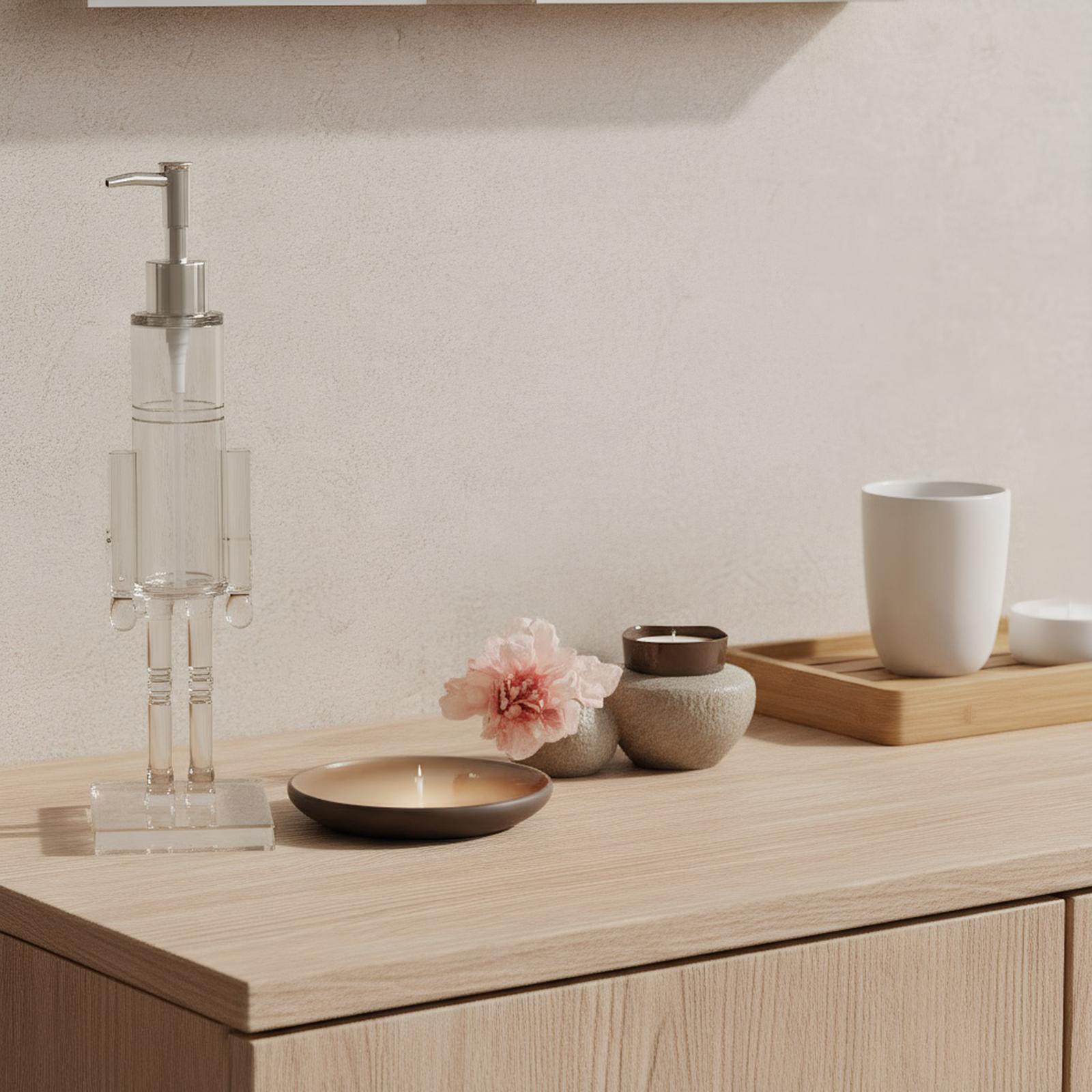 

Nutcracker Soap Dispenser Transparent Festive Wash Liquid Lotion Pump Acrylic Soap Dispenser for Holiday Bathroom China Mainland