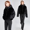 Thickened splicing Mao Mao cotton-padded jacket women's autumn and winter new loose warm cotton-padded jacket