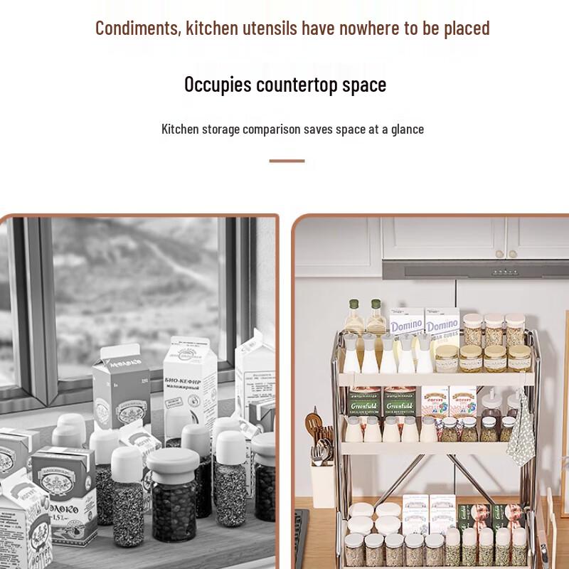 Kitchen Spice Rack with Chopstick and Knife Holder