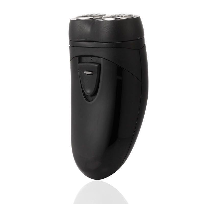 2188 Mini Electric Shaver Double-headed Dry Battery Shaver Illuminated Multi-function Factory Direct Sales Black