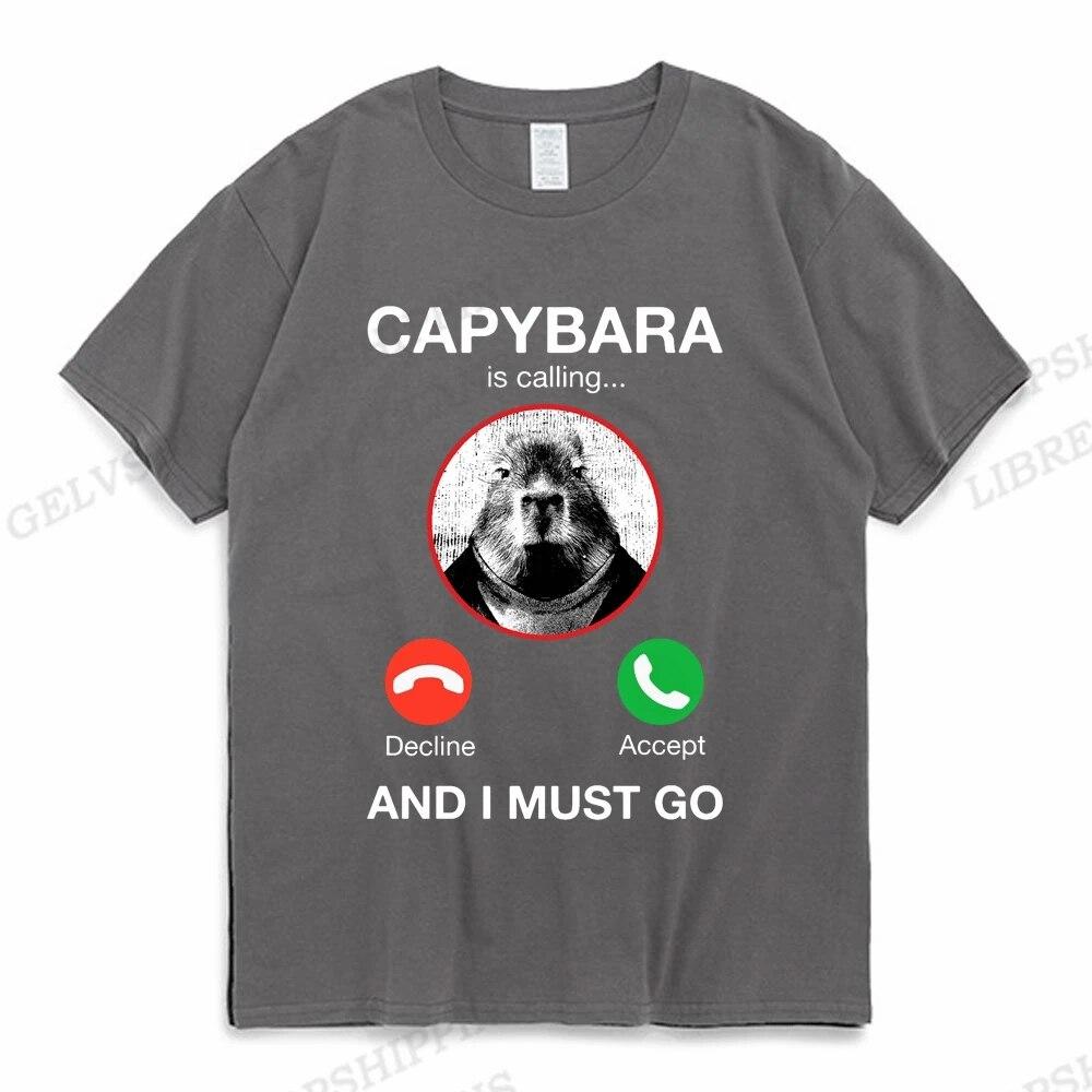 Camiseta Divertida de Carpincho Unisex Camiseta de Moda Algodón Camiseta Niños Hip Hop Tops Camisetas Camiseta Mujer Camisetas Niño Ropa Unisex Animal