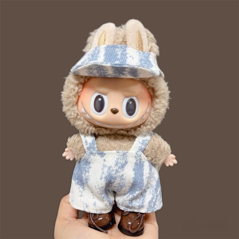 Mini Doll's Clothes Suitable for Labubu Accessories Clothes Cute Overalls No Doll