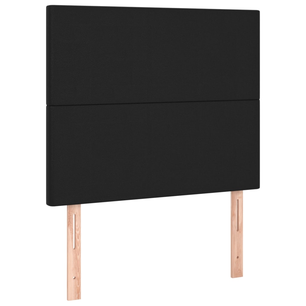Bed Frame with Headboard Black 90 x 190 cm Faux Leather