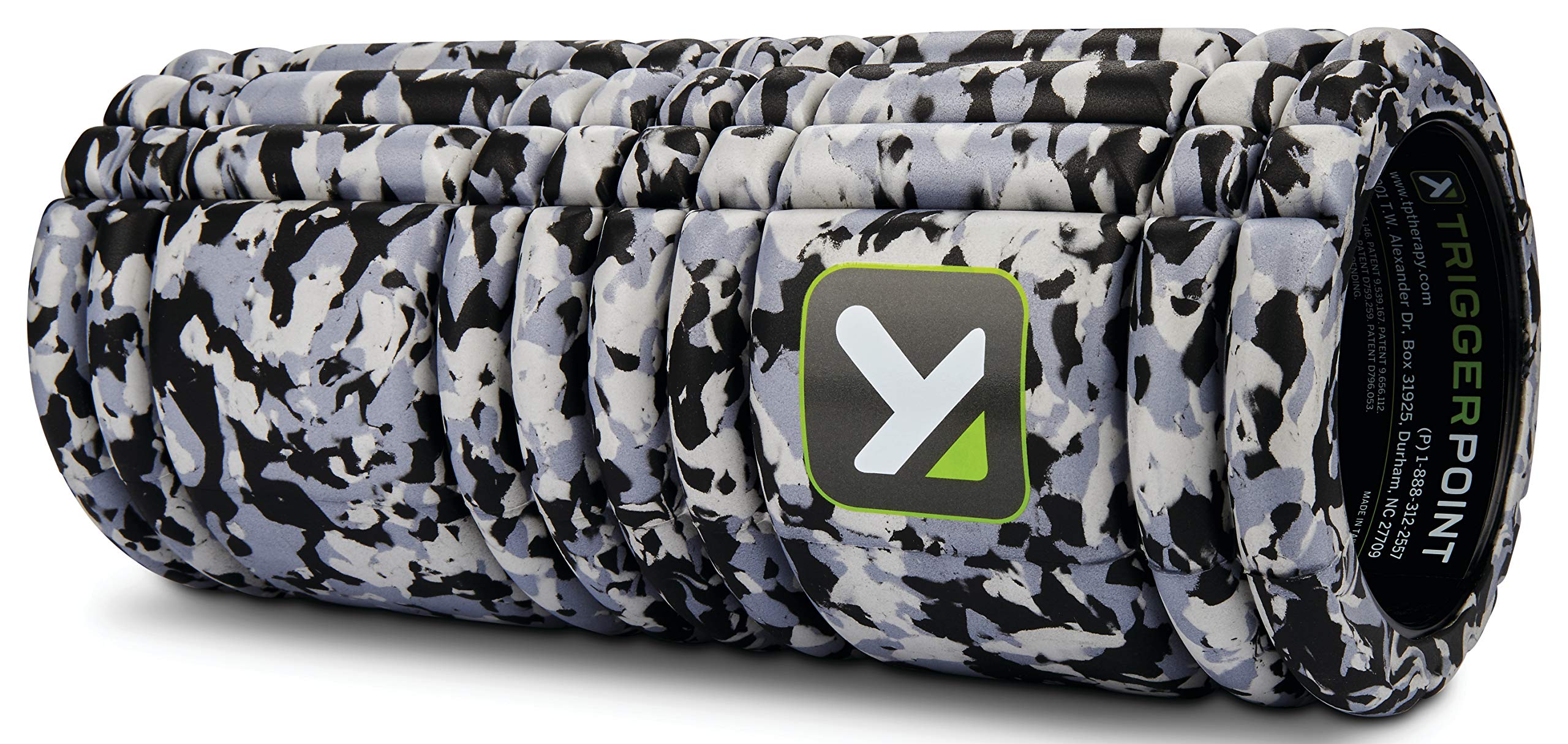 

TriggerPoint Grid Foam Roller Firm Core Trusted by Therapists and Athletes Standard Online Instructional Video Gray Camo - High-Density Exterior, - -