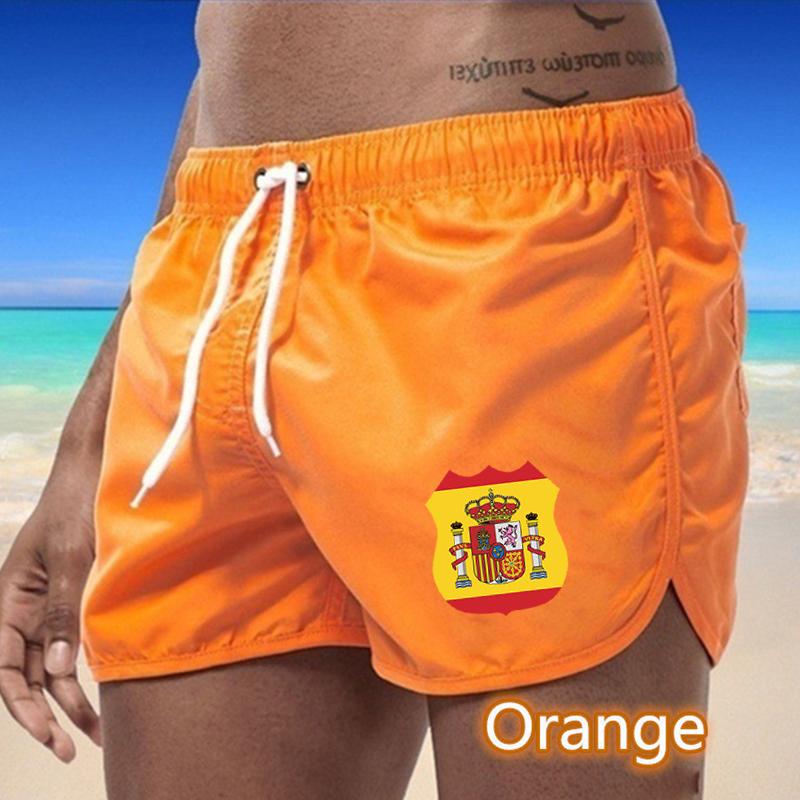 

BBK-19 2025 Лето Мужские быстросохнущие плавки Спортивные штаны Пляжные шорты для плавания Шорты для бега S оранжевый