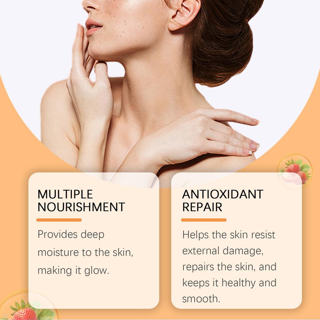 Ouhoe Strawberry Moisturizing Body Oil Hydrating Nourishing Elasticity Firming Rejuvenating Skin Care Treatment