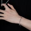 Krähenherz-Halskette Diamant Weißgold Armband mit Kreuz Vintage Thai-Silber Europäische Mode Vielseitiger Schmuck