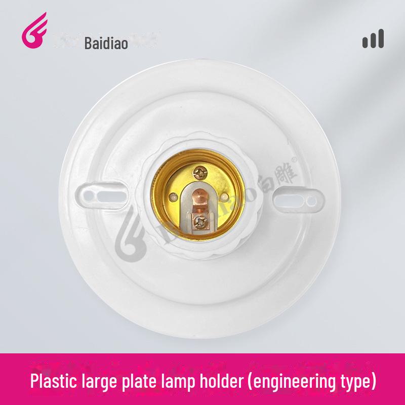 E27 Bakelite Flat Pendant Lamp Holder with 110CM Cable - LED Compatible