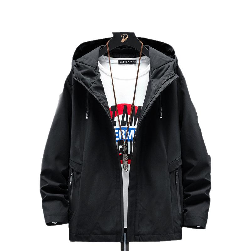 Men's Trendy Windproof Hooded Jacket for Autumn/Winter Outdoor Sports
