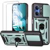 Protective Case - E.F.CONNECTION - for Xiaomi Redmi 15C - with Anti-Scratch Camera Cover - Green - 2 Screens