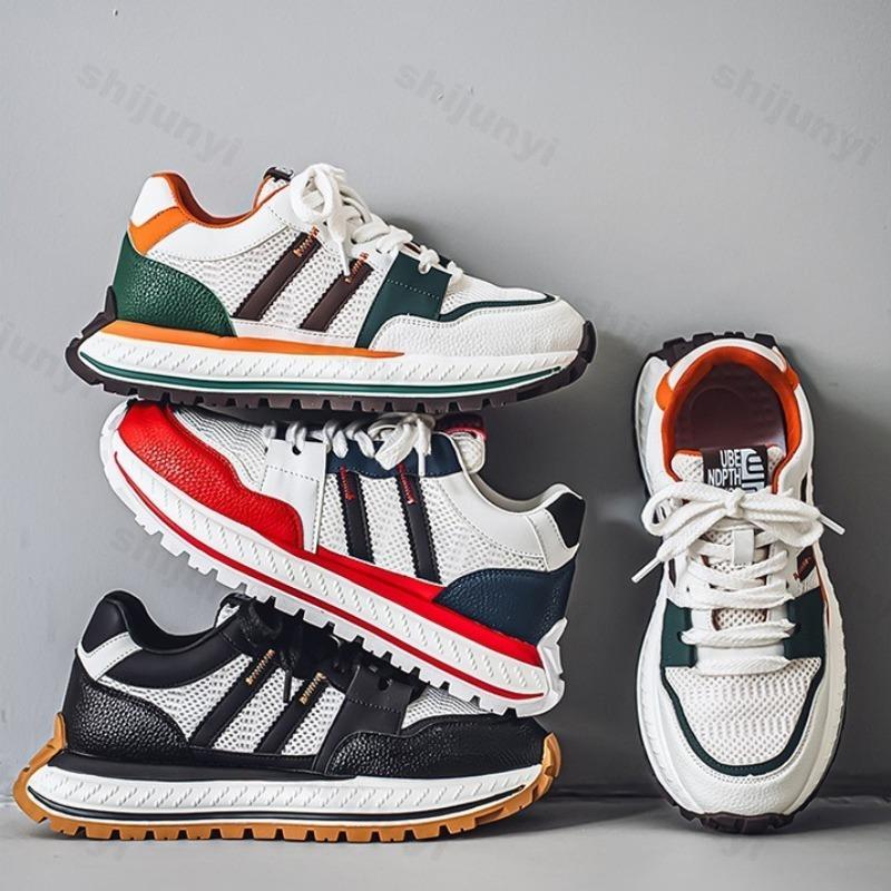 Fashion 2025 Spring New Men's Casual Shoes Fashion Trend Thick Soled Comfortable Sports Shoes Color Blocked Versatile Platform sneakers