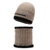 Winter Warm Wool Hat Neck Protection Two-Piece Set Men's Outdoor Sports Windproof Plush Hat Thick Woven Hat