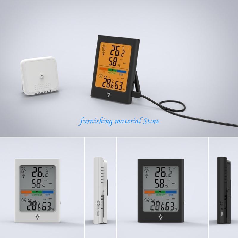 Y5GD Indoor Outdoor Thermometer Wireless 328ft/100m Accuracy Digital Hygrometer Temp