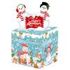 Snowman Pattern Letter Money Box With Paper Material Christmas Party Decor Gift