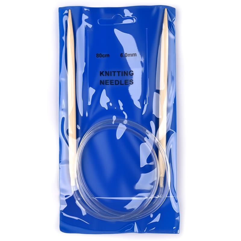 2mm-8mm Bamboo Plastic Circular Knitting Needles Beige Crochet Needles Pins Needle Craft Tools DIY Sewing Tools