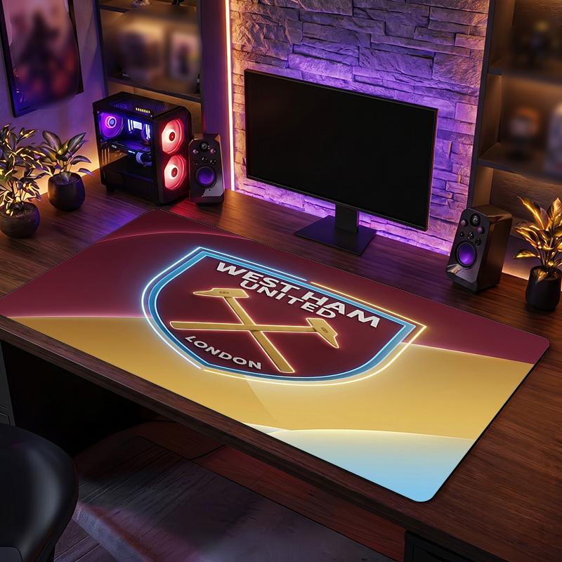 Tappetino per Mouse Grande Stampa West Ham United Football, Tappetino Esteso Antiscivolo per Scrivania da Gioco per Ufficio Casa