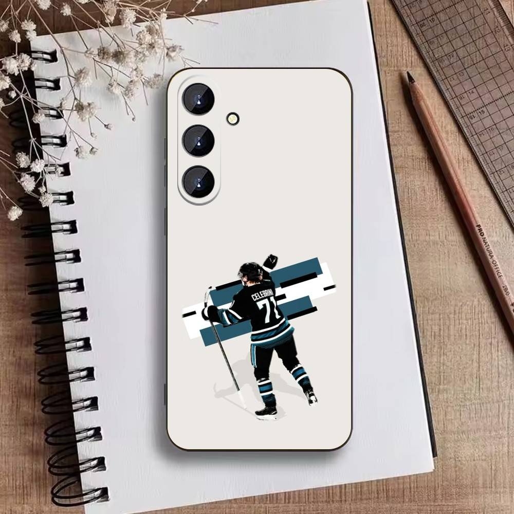 San Jose Sharks Macklin Celebrini Pouzdro na telefon Pro Samsung Galaxy A73,A21s,A22,A31,A52,A53,A71,A41Měkké černé pouzdro