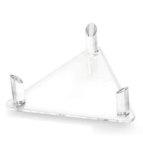 Ball Stand Stable Thickened Hollow Design Fall-resistant Solid Display Acrylic Triangle Soccer Volleyball Holder Ball Sports