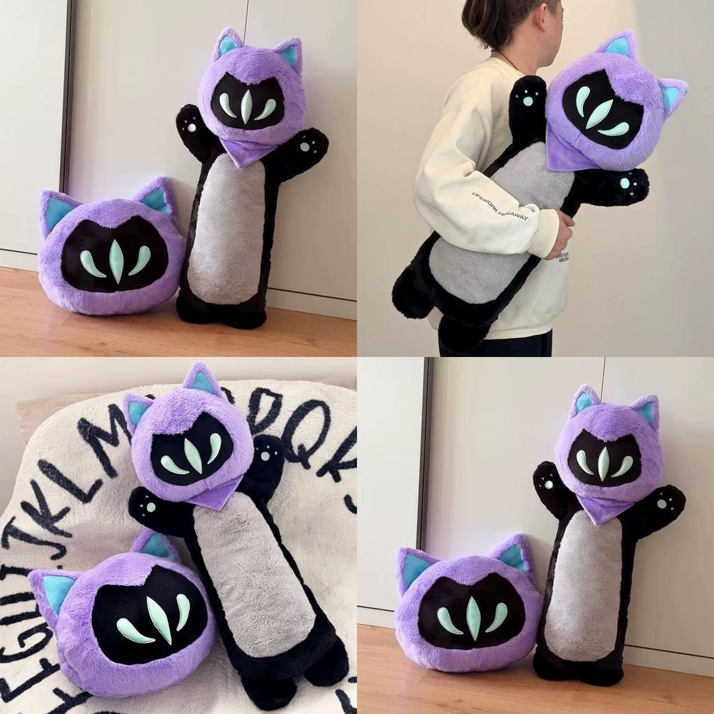 Valorant Omen Cat Plush Pillow With Soft Plush Material For Gaming Fans And Relaxation