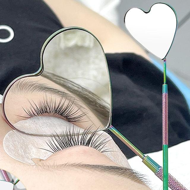 Candy Drop - Heart Makeup Eyelash Mirror (Various Designs) Rose Gold