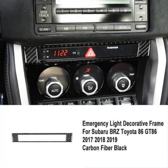 Carbon Fiber Emergency Light Button Cover For Toyota 86 Subaru BRZ 2017-