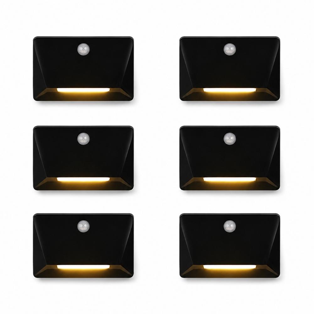 Rechargeable Motion Sensor Night Light with Linked Multi-Light Activation, 3000K Warm Light, Magnetic Mount for Hallway and Stairs