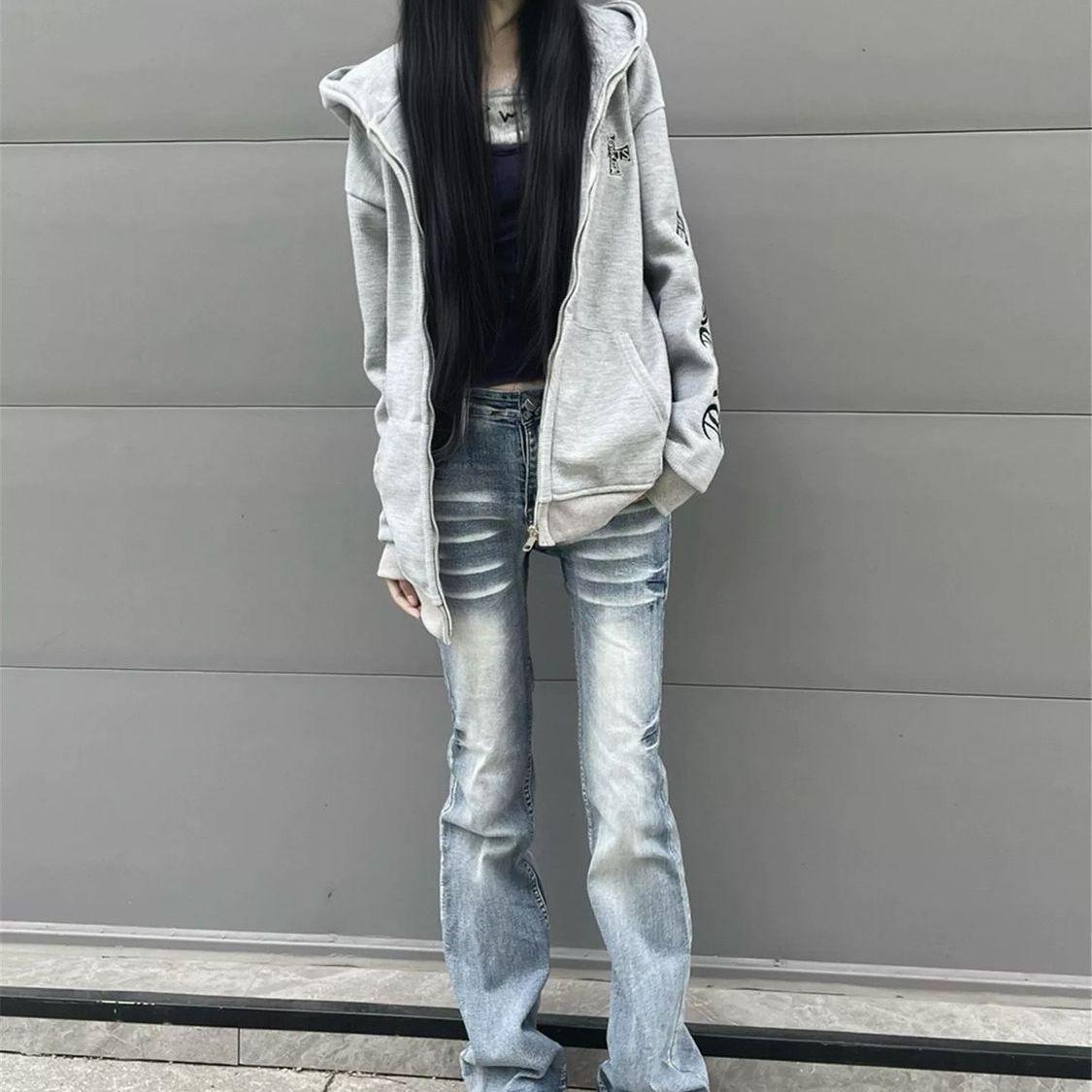 Women s Low Waisted Washed Micro Flare Jeans Slim Fit Retro Stretch Denim Pants for Summer XS синий