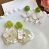 Gardenia Blossom~ New Chinese Flower Stud Earrings Women's Summer Seaside Atmosphere Earrings Xiaoqing Fresh Wind Unique Earrings