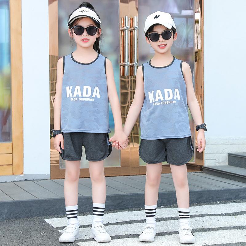 

Детский сетчатый быстросохнущий спортивный комплект для отдыха, летний жилет для мальчиков, модный жилет для девочек 100cm